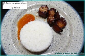 porc caramélisé riz thaî