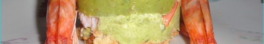 bavarois de crevettes sur croustillant de biscuit