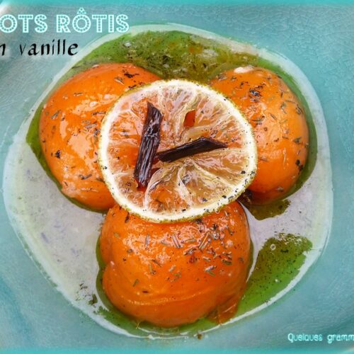 abricots rôtis thym vanille