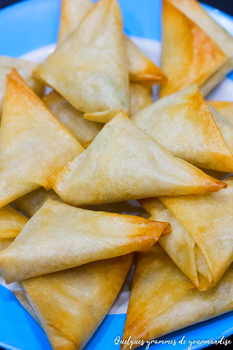 Samoussas poireaux saumon fumé