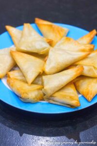 Samoussas poireaux saumon fumé