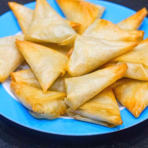 Samoussas poireaux saumon fumé