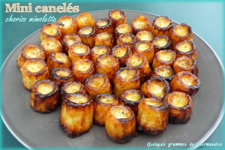 mini canelés chorizo mimolette