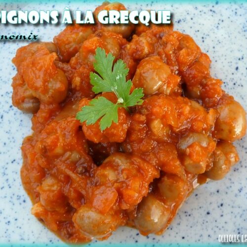 champignons à la grecque au Thermomix