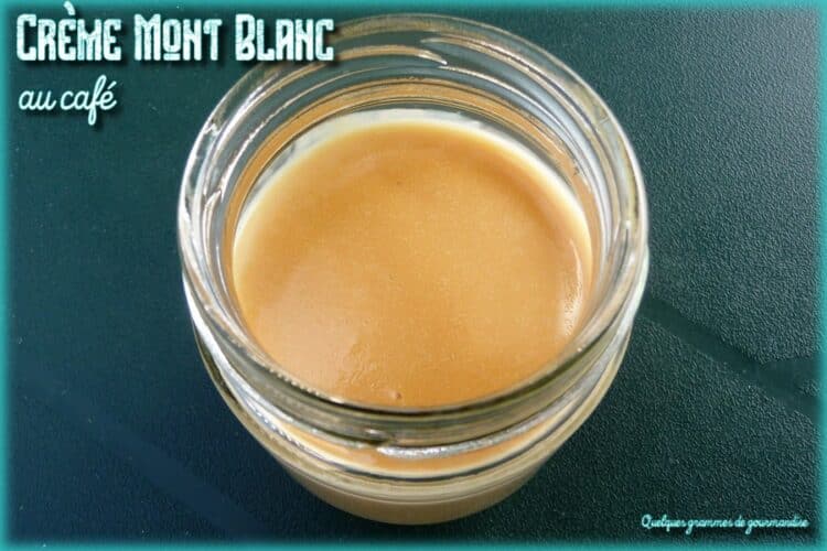 crème Mont Blanc au café