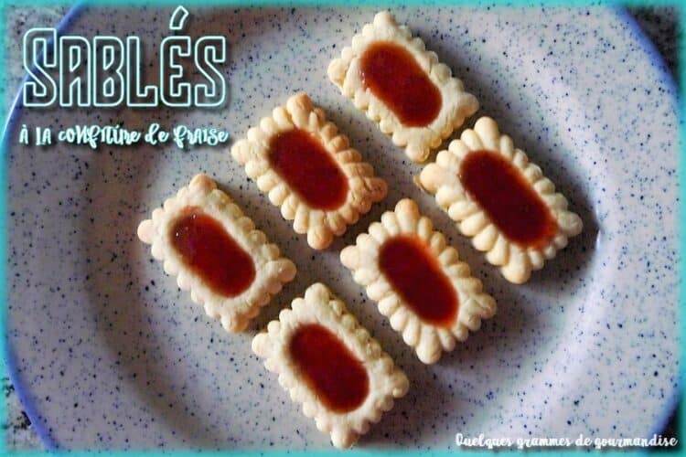 sablés à la confiture de fraise