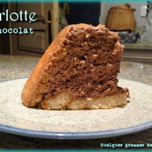 part de charlotte au chocolat