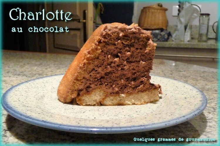 part de charlotte au chocolat