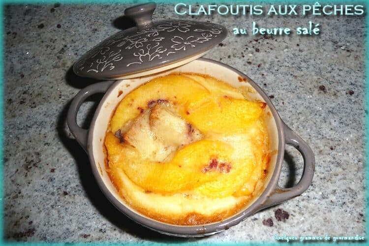 clafoutis aux pêches et beurre salé