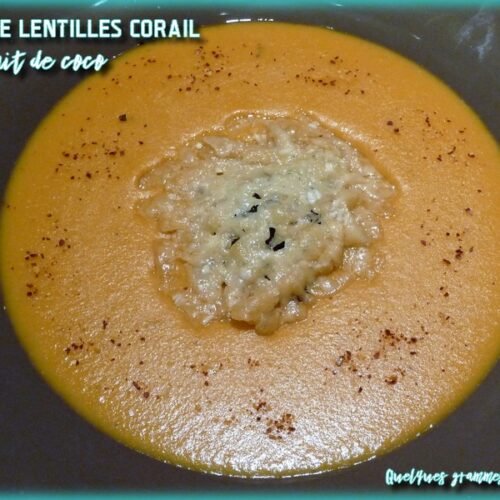 velouté de lentilles corail au lait de coco