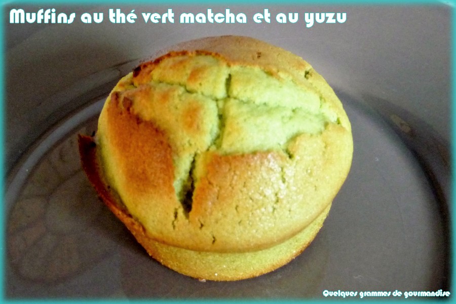 muffins au thé vert matcha et au yuzu