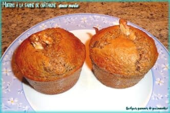 muffins à la farine de châtaigne aux noix