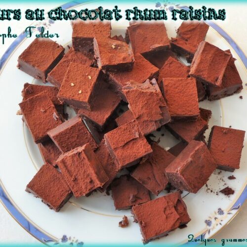 douceurs au chocolat rhum-raisins