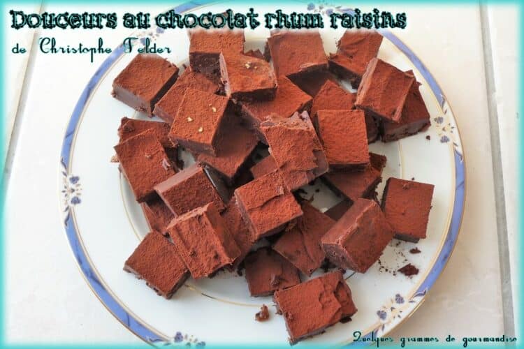 douceurs au chocolat rhum-raisins