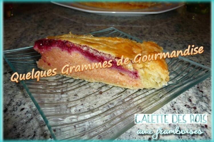 part de galette des rois aux framboises
