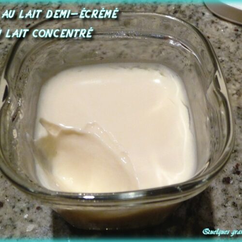 yaourts au lait demi-écrémé et au lait concentré