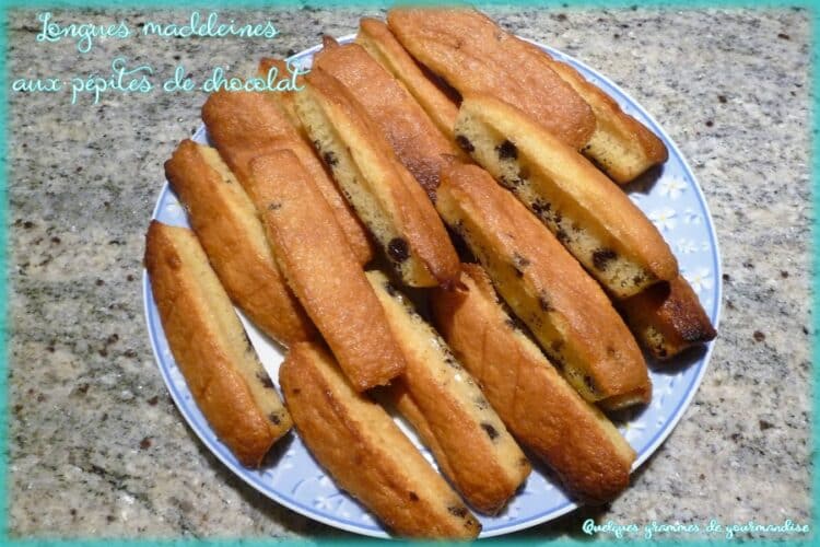 madeleines longues aux pépites de chocolat