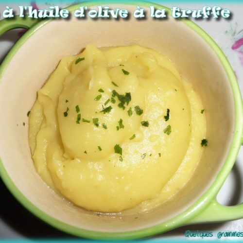 purée à l'huile d'olive à la truffe