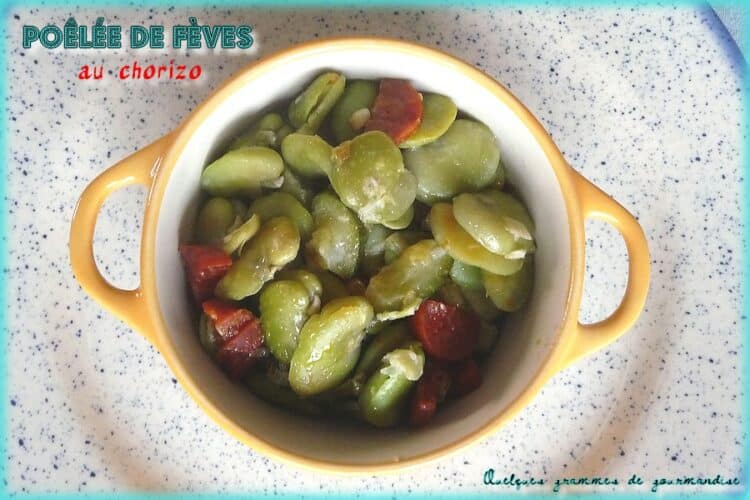 poêlée de fèves au chorizo