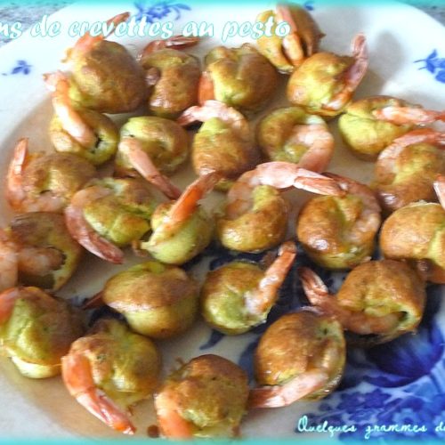 bouchons de crevettes au pesto