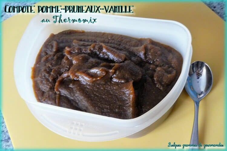 compote pomme pruneaux vanille