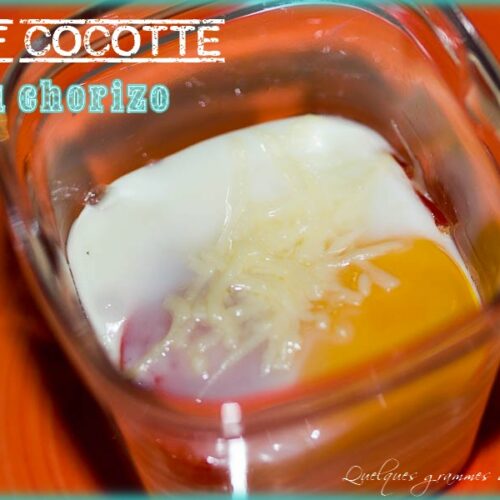 oeuf cocotte au chorizo