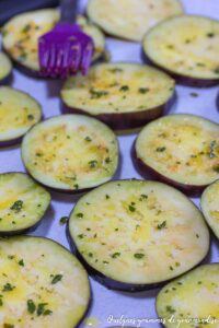 Aubergines ail basilic à la plancha