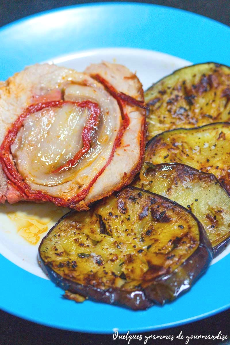 Aubergines grillées à l'ail et au basilic 