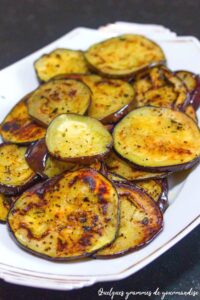 Aubergines ail basilic à la plancha