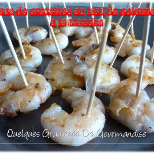 crevettes au lard