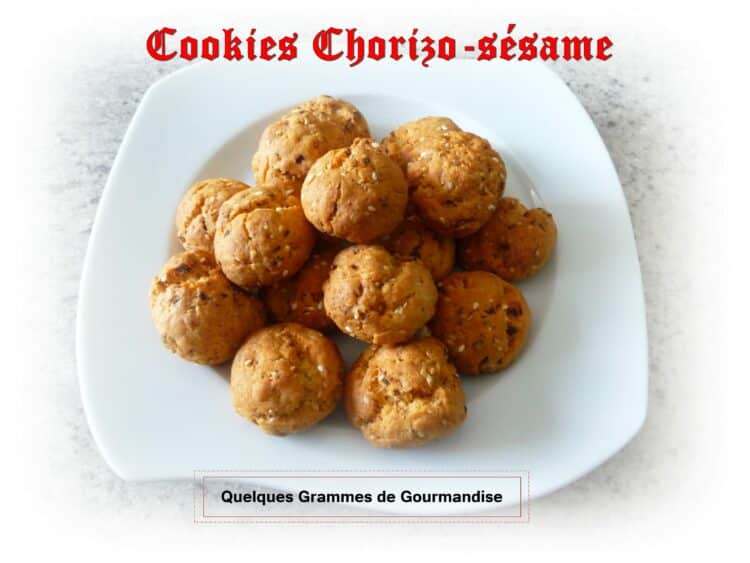 cookies salés chorizo sésame
