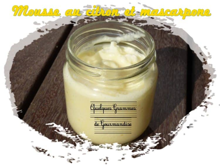 mousse citron au mascarpone