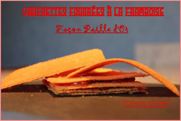 gaufrettes fourrées à la framboise