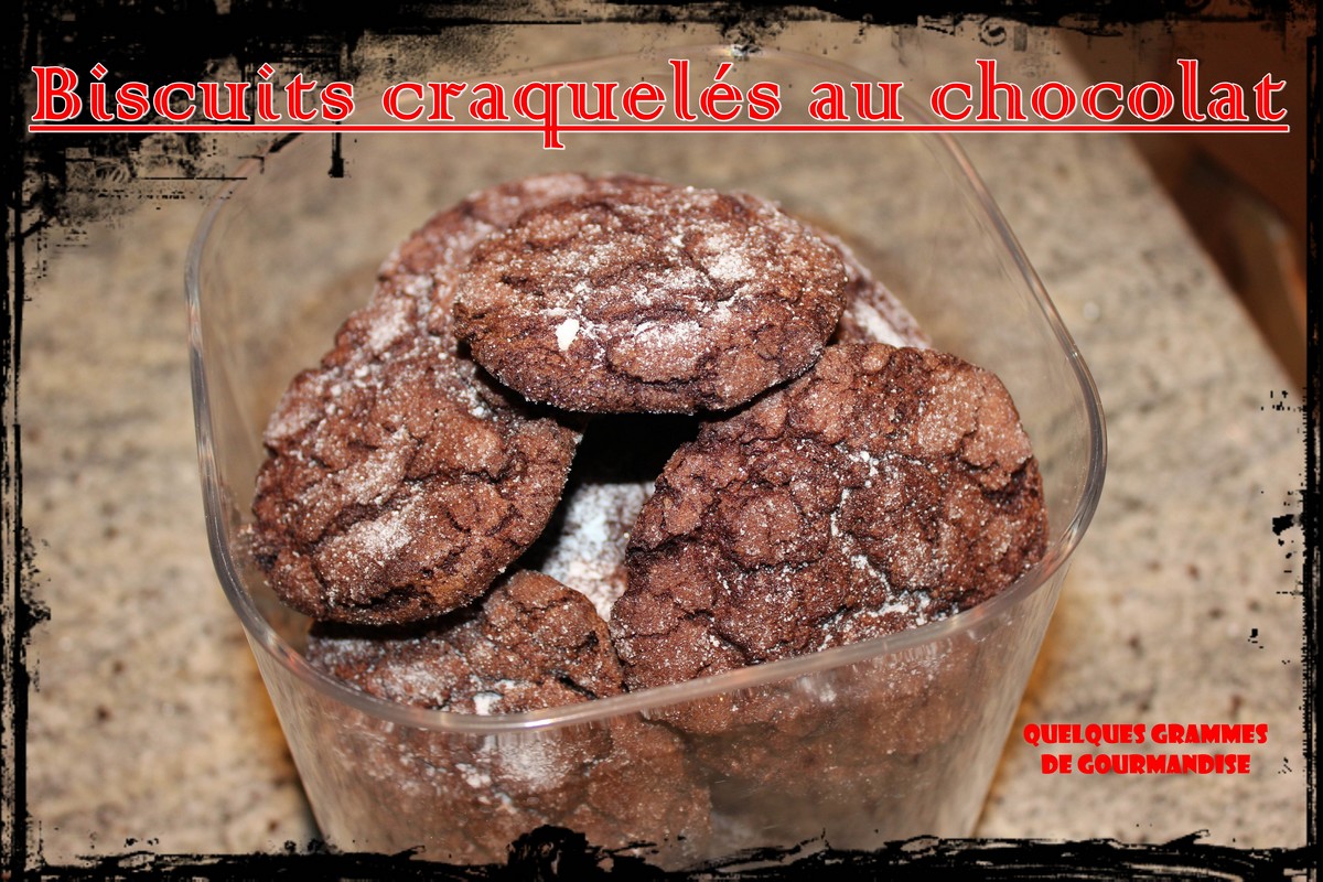 Biscuits craquelés au chocolat