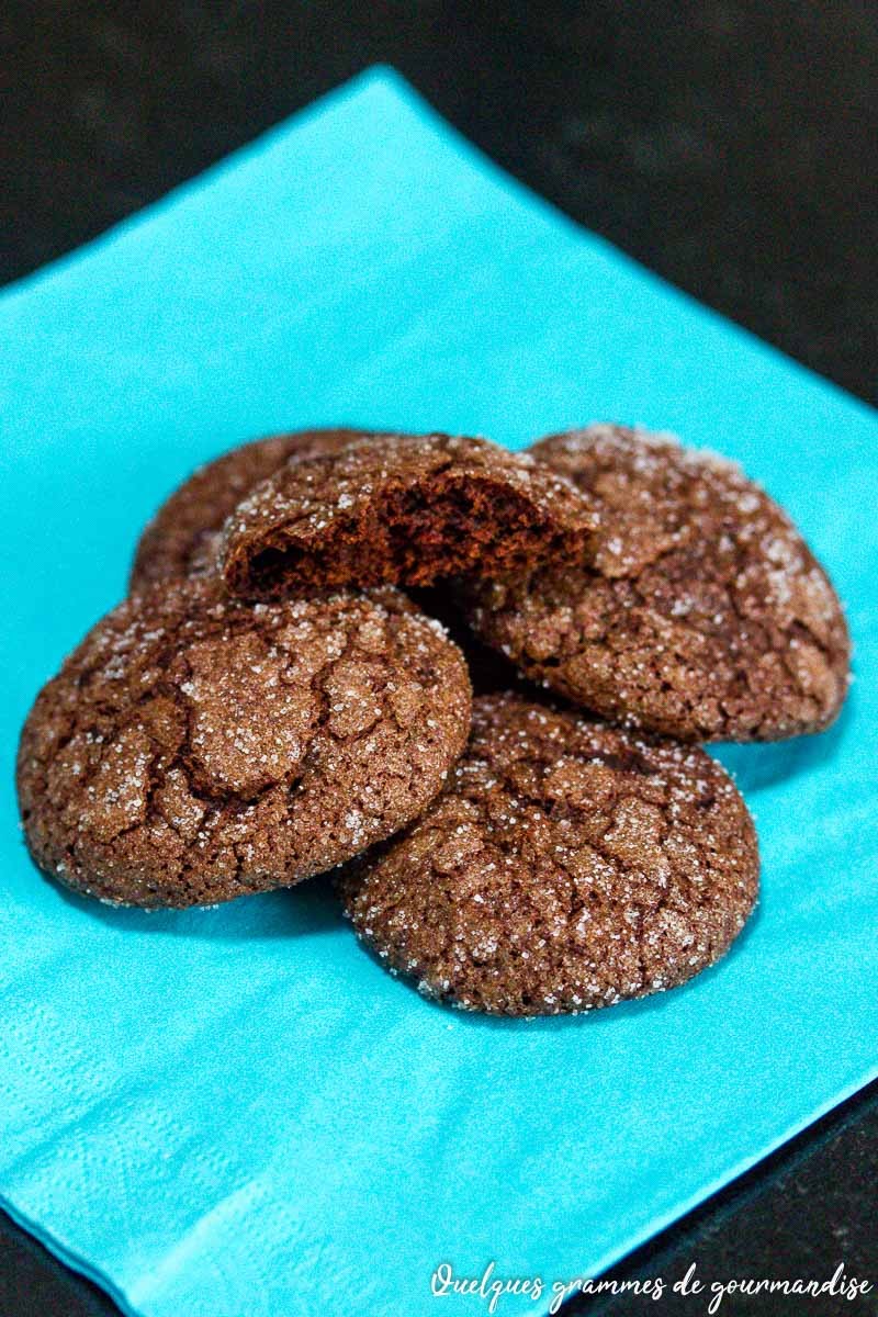 Biscuits craquelés au chocolat de Martha Stewart