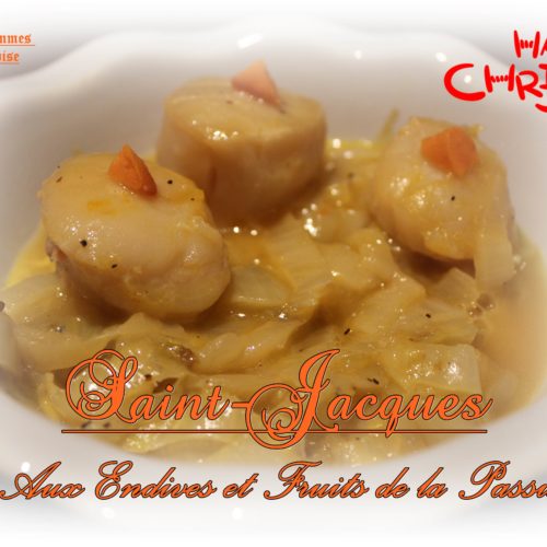 Noix de St-Jacques aux endives et fruit de la passion