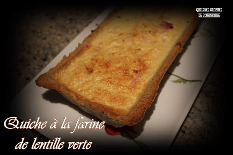 quiche à la farine de lentille verte