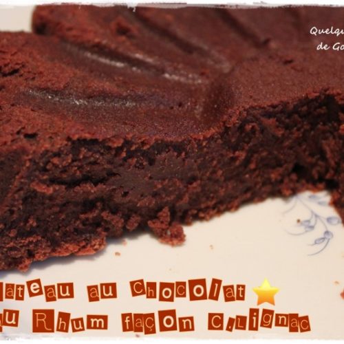 gâteau au chocolat et au rhum de Cyril Lignac