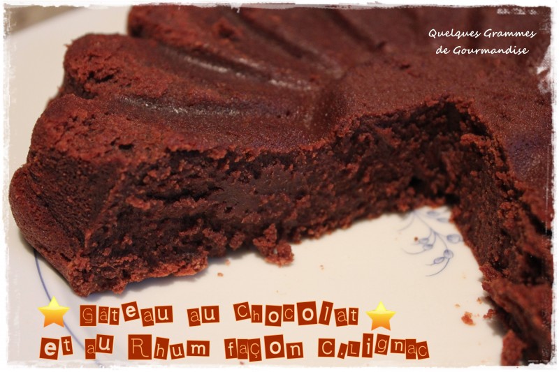 gâteau au chocolat et au rhum de Cyril Lignac