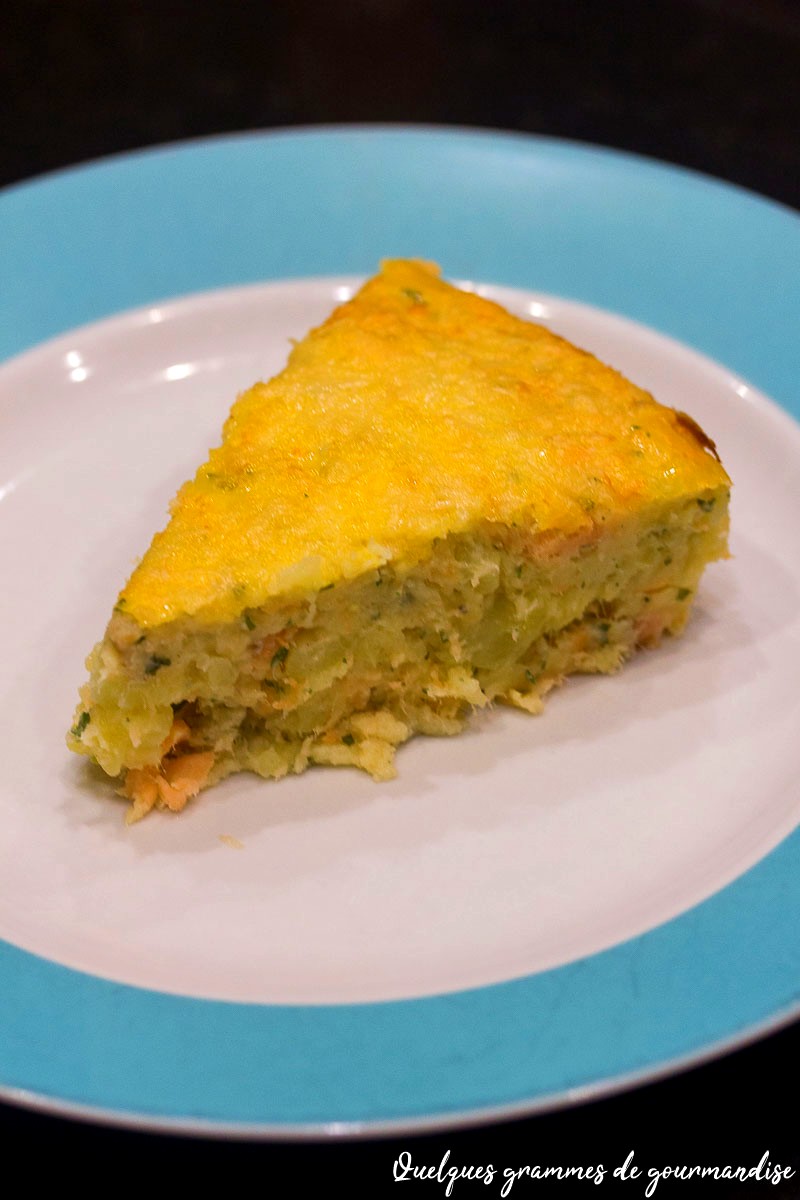 Quiche de pommes de terre au saumon fumé