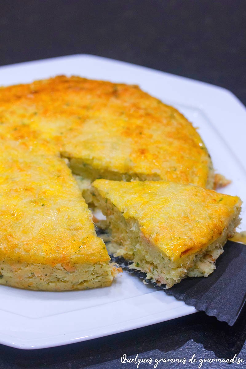 Quiche de pommes de terre au saumon fumé