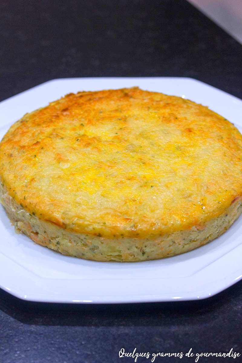 Quiche de pommes de terre au saumon fumé