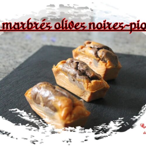 petits cakes marbrés olives piquillos