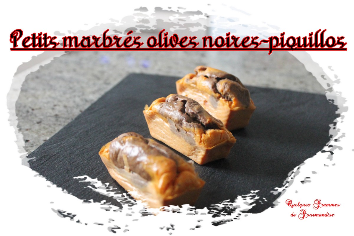 petits cakes marbrés olives piquillos