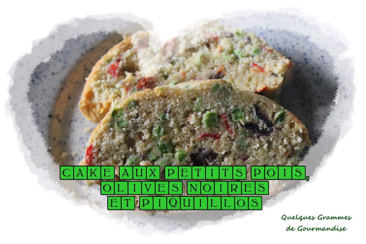 cake petits pois olives piquillos