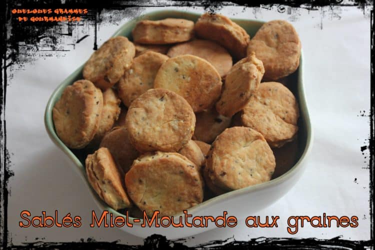 Sablés apéritif miel moutarde