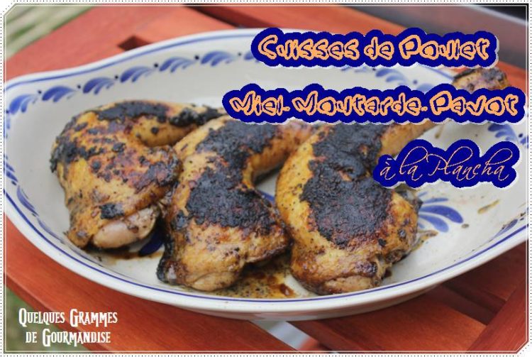 Cuisses de Poulet Miel-Moutarde-Pavot