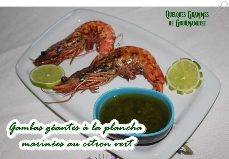 gambas marinées au citron vert