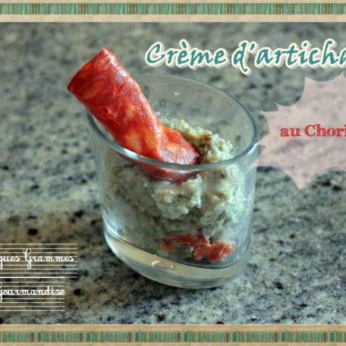 crème d'artichaut au chorizo