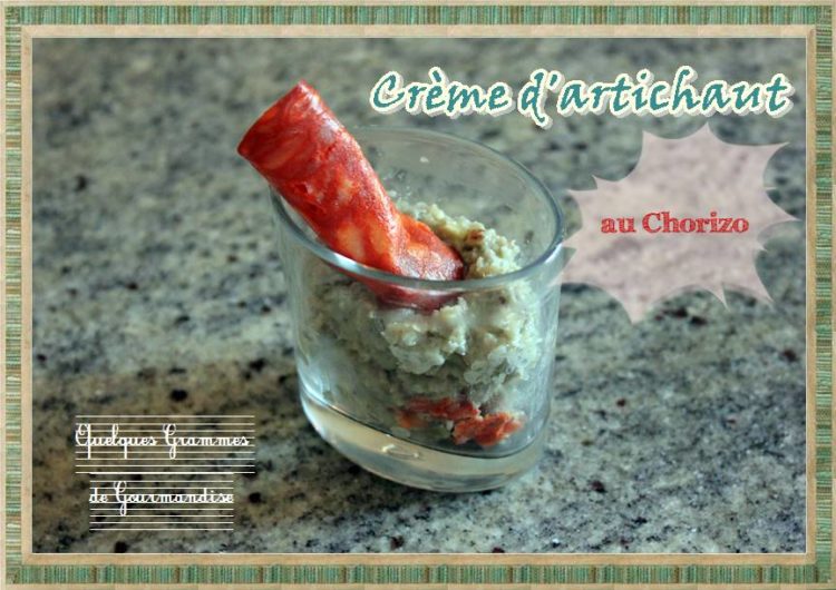 crème d'artichaut au chorizo
